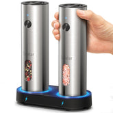 Zadelar front view of stainless steel grinders showing modern design and durability