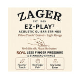 Zager packaging front showing product and easy-play benefit