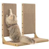 Zakkart front view of L-shaped scratcher showing sturdy vertical surface and stability