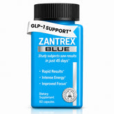 Zantrex front packaging showing bottle and branding, promotes convenient energy