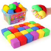 ZaxiDeel front packaging showing 24 colorful cubes and carry case, easy storage benefit