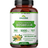 Zazzee bottle front showing label and capsule count for value