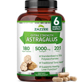 Zazzee front label showing supplement name and 180 capsule count for value