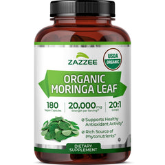 zazzee front packaging showing bottle and label benefits