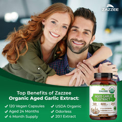 Zazzee open bottle with capsules spread to illustrate four-month supply benefit
