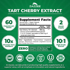 Powdered tart cherry texture representing 10:1 concentrated extract potency