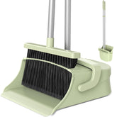 Zeawec broom and dustpan front view showing compact storage and durability