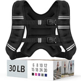 Zeerun weighted vest front view showing secure fit and balanced resistance