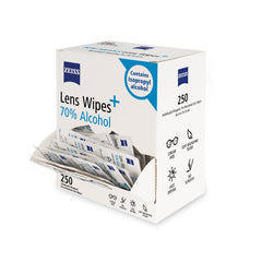 ZEISS wipe in hand for scale demonstrating compact, pocket-sized convenience