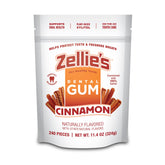 Zellie's front packaging showing cinnamon gum and pack benefits