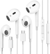 ZENBEL front view of two-pack USB-C earbuds showing compact packaging and included pair benefits