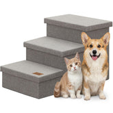Zerbuger front view of three-step stairs showing compact storage and access benefit