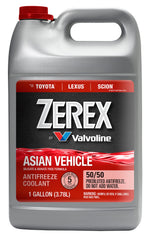 Zerex front label showing red HOAT coolant and ready-to-use benefit