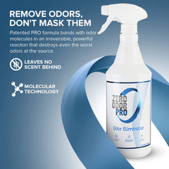 Zero Odor Pro trigger spray closeup highlights ergonomic nozzle and efficient application benefit