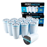 ZeroWater 12-pack front packaging showing quantity and brand, ensures convenience