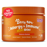 Zesty Paws front bottle view showing full product label and benefits