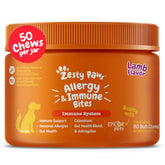 Zesty Paws front packaging lamb 50ct showing product and benefits