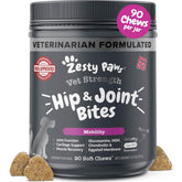 Zesty Paws front packaging showing vet-strength mobility bites for joint support