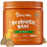 Zesty Paws front label showing product name and chicken flavor for easy identification