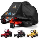 Zettum front view on mower showing full coverage and exterior protection benefit