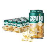Zevia cream soda front packaging showing can and branding, invites better-for-you enjoyment