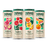 Zevia fruity tea pack front view showing variety and convenience