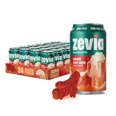 Zevia can front view showing branding and zero sugar benefit