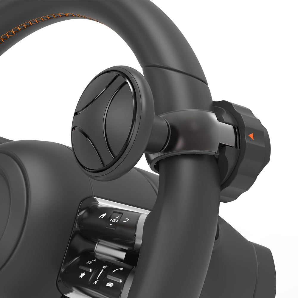 Zeyitian front view on steering wheel showing quick on/off benefit