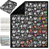 ZHOYIMIMI front view of printed blanket showing design and comfort