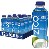 ZICO front packaging showing 16.9 fl oz bottle and brand for quick ID and benefit
