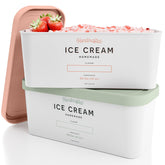 ZICOTO front view of two tubs showing neat freezer organization and capacity