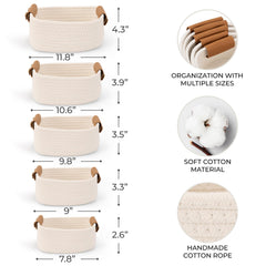 zicoto largest basket on shelf holding folded towels for neat storage