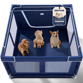 Zikopomi front view of playpen showing secure enclosed area and visibility