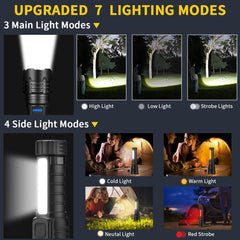 ZioeYiue flashlight held in hand demonstrating compact carry convenience