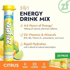 Zipfizz close-up powder texture highlighting natural ingredients