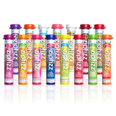 Zipfizz front view of variety 15-pack showing vibrant packaging and convenience