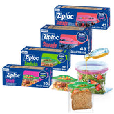 Ziploc front packaging showing 190-count variety pack and convenience