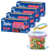 Ziploc front packaging showing 120 bags and product benefits