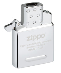 Zippo single torch side profile highlighting compact design and durability