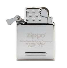 Zippo yellow flame insert close-up of yellow torch jet demonstrating focused heat benefit