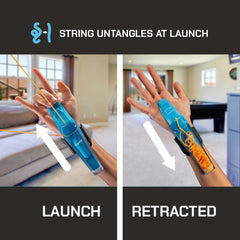 ZipString Aracna glowing string detail demonstrating high-visibility nighttime performance