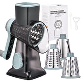 Ziweaye front view showing compact grater and handle, efficient countertop prep