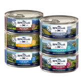ZIWI variety pack front packaging showing six 3oz cans and benefits