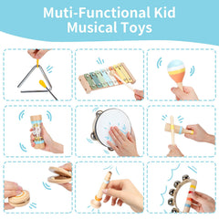 ZJEFUNS xylophone bars with mallet highlighting rhythmic learning benefit