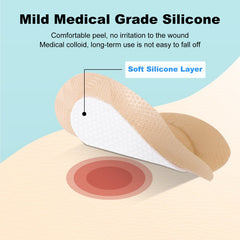 ZMZPA dressing applied to sacrum demonstrating secure protection