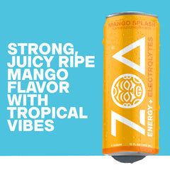 ZOA texture close-up showing creamy mango finish and smooth mouthfeel