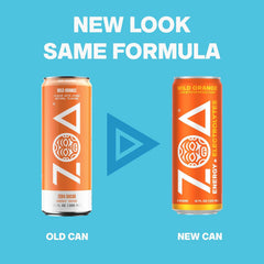 ZOA wild orange can with top open showing ready-to-drink convenience and portable energy
