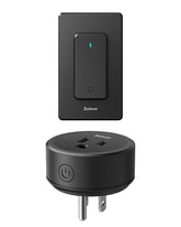 Zoiinet front view of plug inserted in outlet showing secure connection and safety