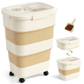 ZOMISIA front view khaki container showing capacity and neat storage benefit