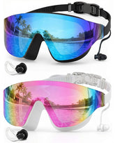 Zoomsnail front view of two-pack goggles showing sleek rimless lenses and colors for easy selection